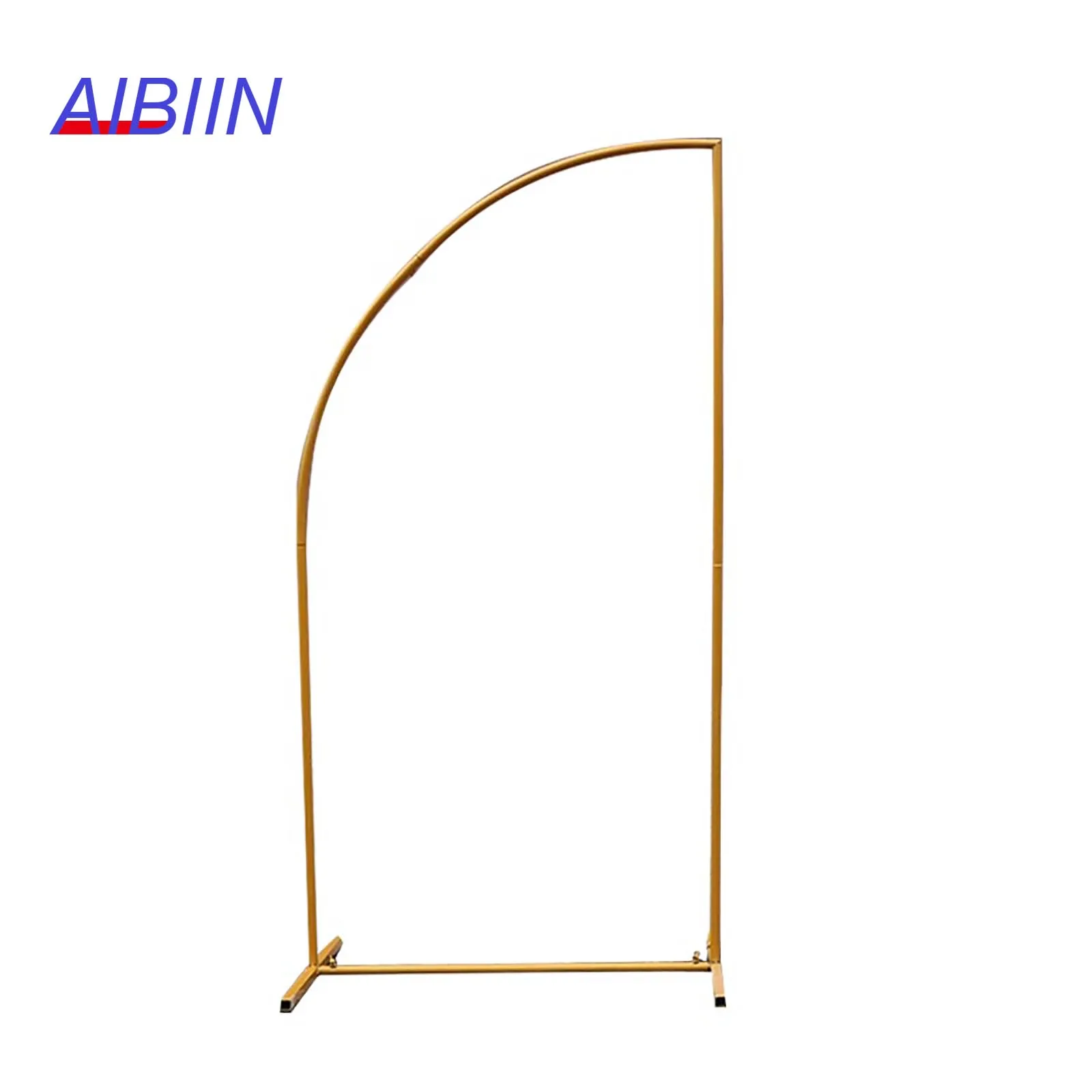 AIBIIN 80x160cm Metal Gold Wedding Arch Backdrop Stand Balloon Arched Frame for Birthday Party Baby Shower Knife Shape