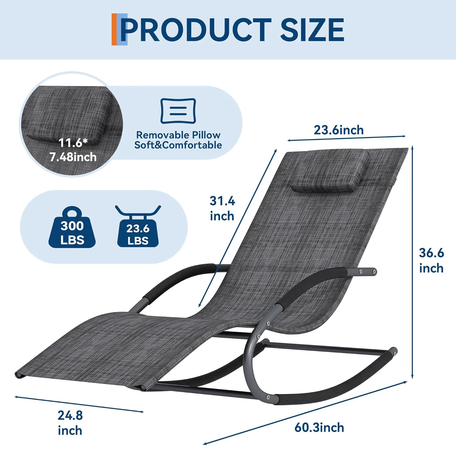 Outdoor Rocking Lounge Chair 3