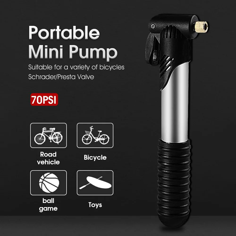 Mini Bicycle Pump Outdoor Cycling Hand Air Pump Ball Tire Inflator