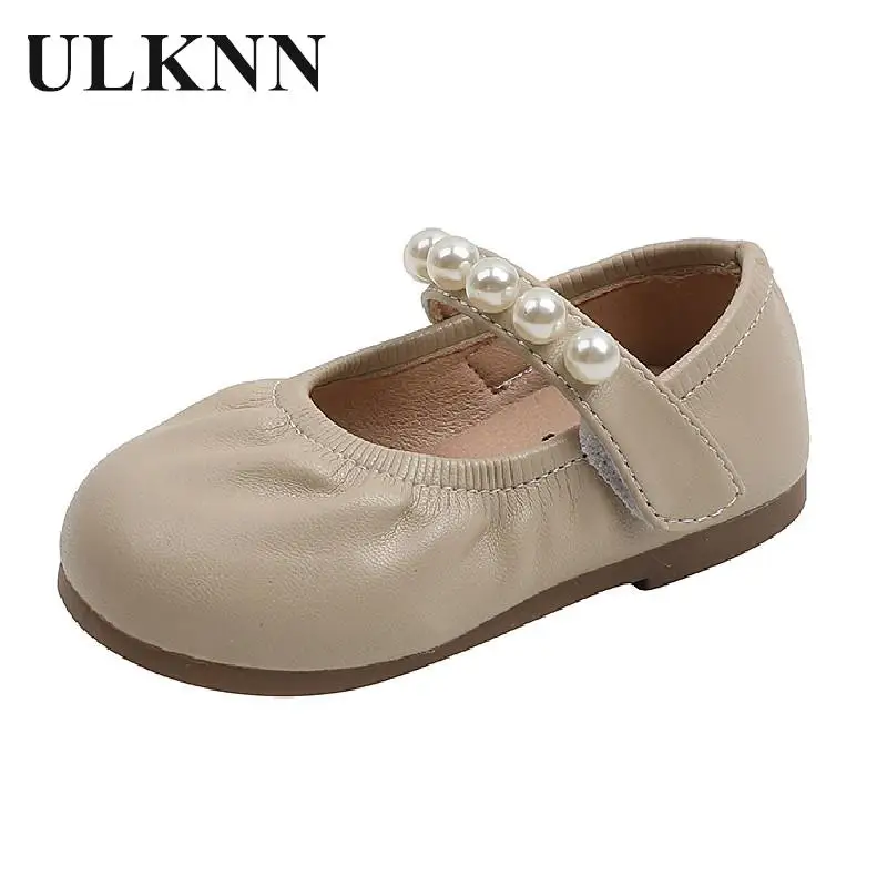 

Children's Boat Shoes Girls Leather Shoes 2023 Autumn Student Casual Shoe Baby Shoes For Girls 1-4 Years Old Kids Beige Shoe