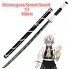 104cm Demon Slayer Sword Weapon  Rengoku Kyoujurou Cosplay Sword 1:1 Anime Ninja Knife PU toy 2