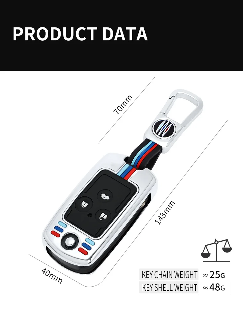 Pelle della copertura del protettore di telecomando di vibrazione della cassa chiave dell'automobile della lega per Honda Accord CR-V CRV Civic Jazz CR-Z 2011 2012 - Sa6bed3b4bd3145cfb5a5b93b5a168349M
