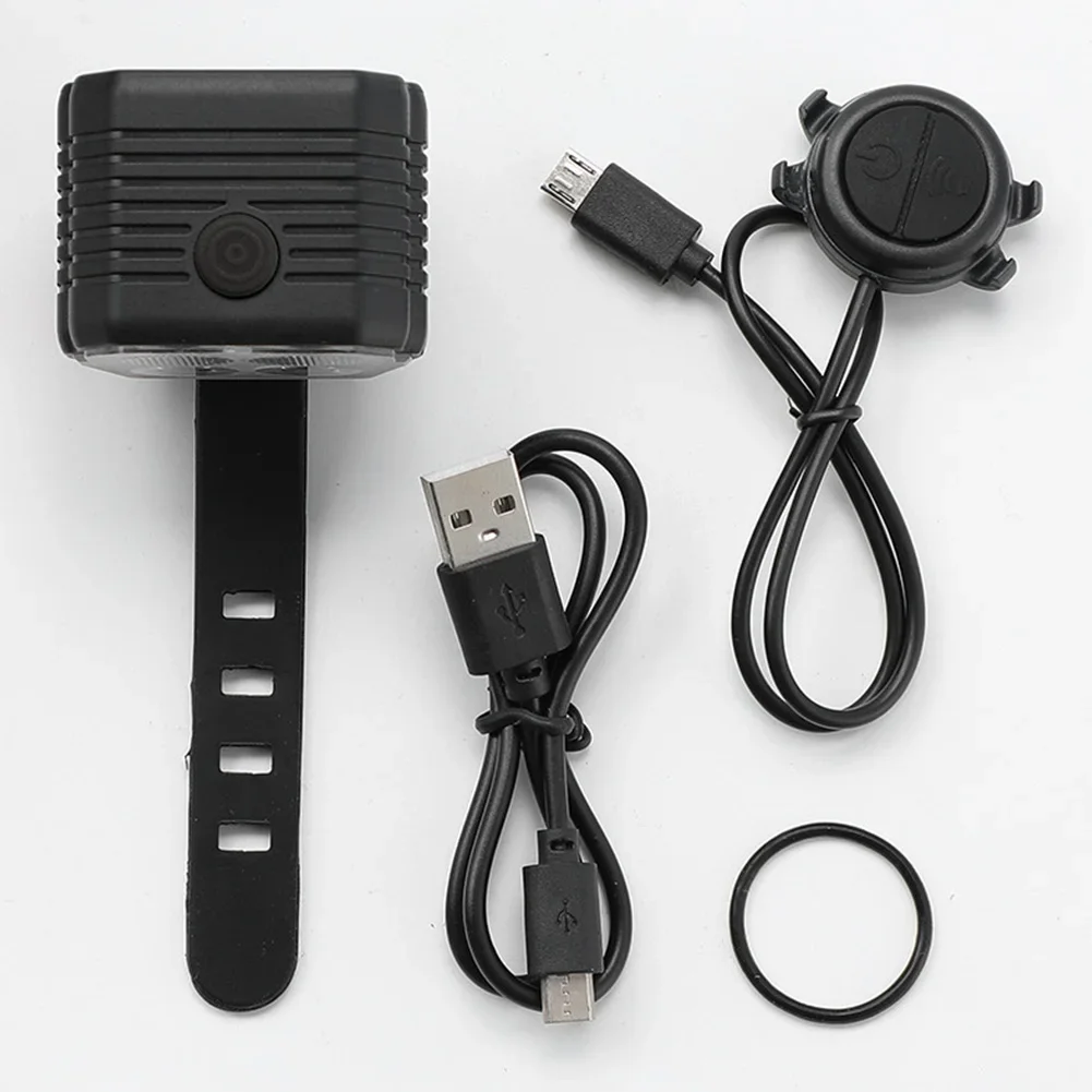 1Pc Bicycle Head Light Type-C Rechargeable MTB Bikes Highlight Horn Front Light Cycling Accessories for Night Riding Safety