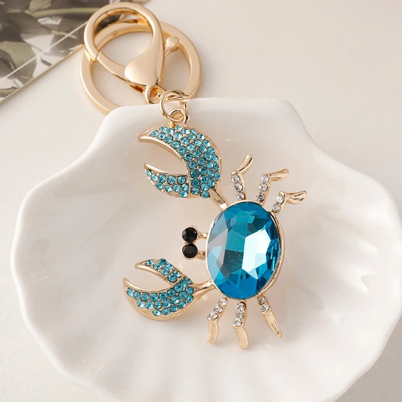 Adorable Turtle Keychain with Shiny Gemstones Stylish Key Chains Bag Accessory for Ladies and Teens