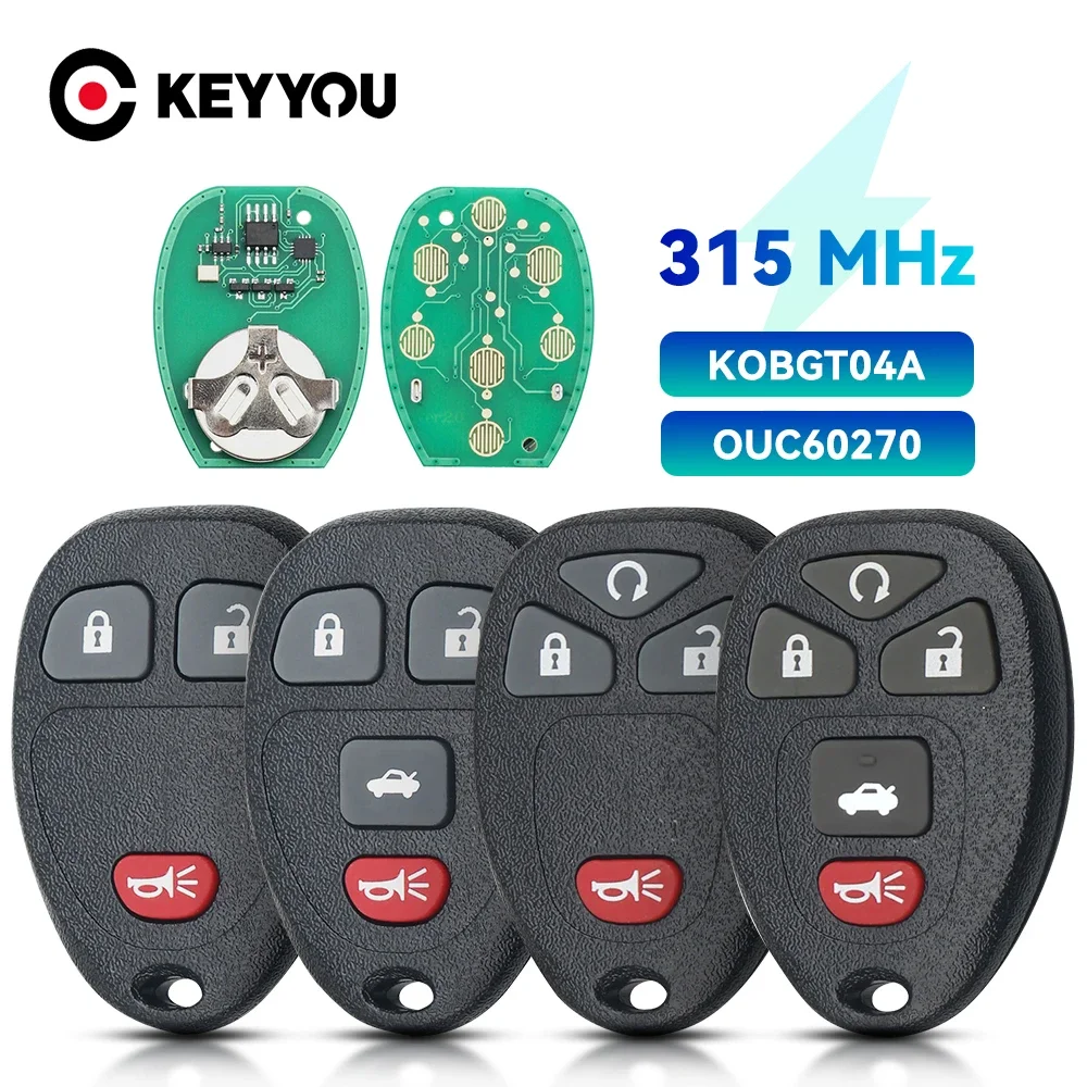 Llave Remoto De Repuesto Para Chevrolet HHR 2006-2011 - Compatible Con KOBGT04A, FCC ID