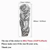 Men's Temporary Tattoos Large Arm Sleeve Tattoo Sticker Dragon Tiger Fish Full Skull Totem Wolf Waterproof Fake Tatoo for Women 6
