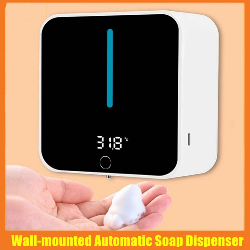 

Liquid Soap Dispensers LED Display Automatic Induction Household Kitchen Hand Washer Wall Mounted Dispenser Soap For Home