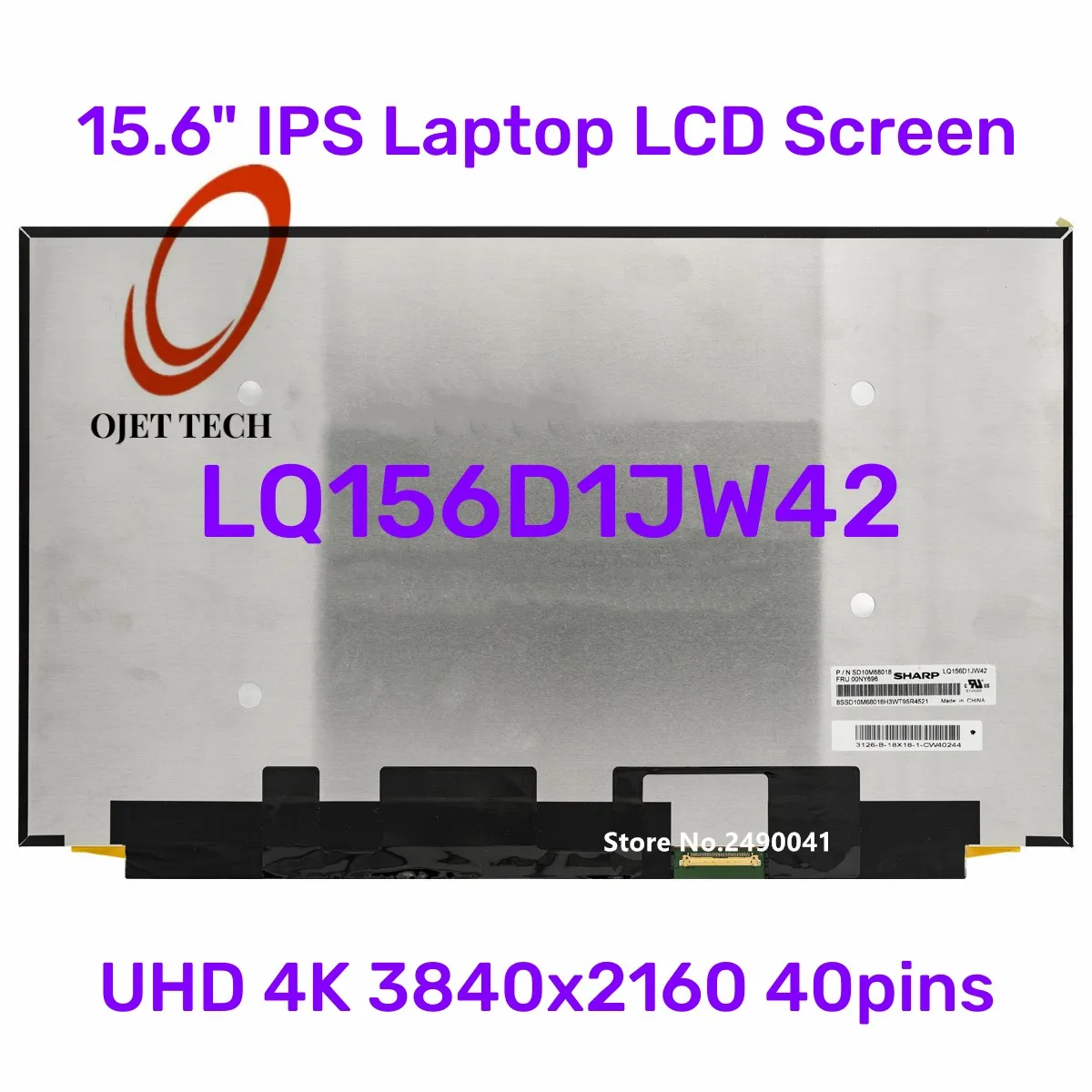 

Original 15.6" IPS Laptop LCD Screen LQ156D1JW42 Fit B156ZAN03.2 NE156QUM-N62 For ThinkPad P51 P52 UHD4K 3840x2160 40pins eDP