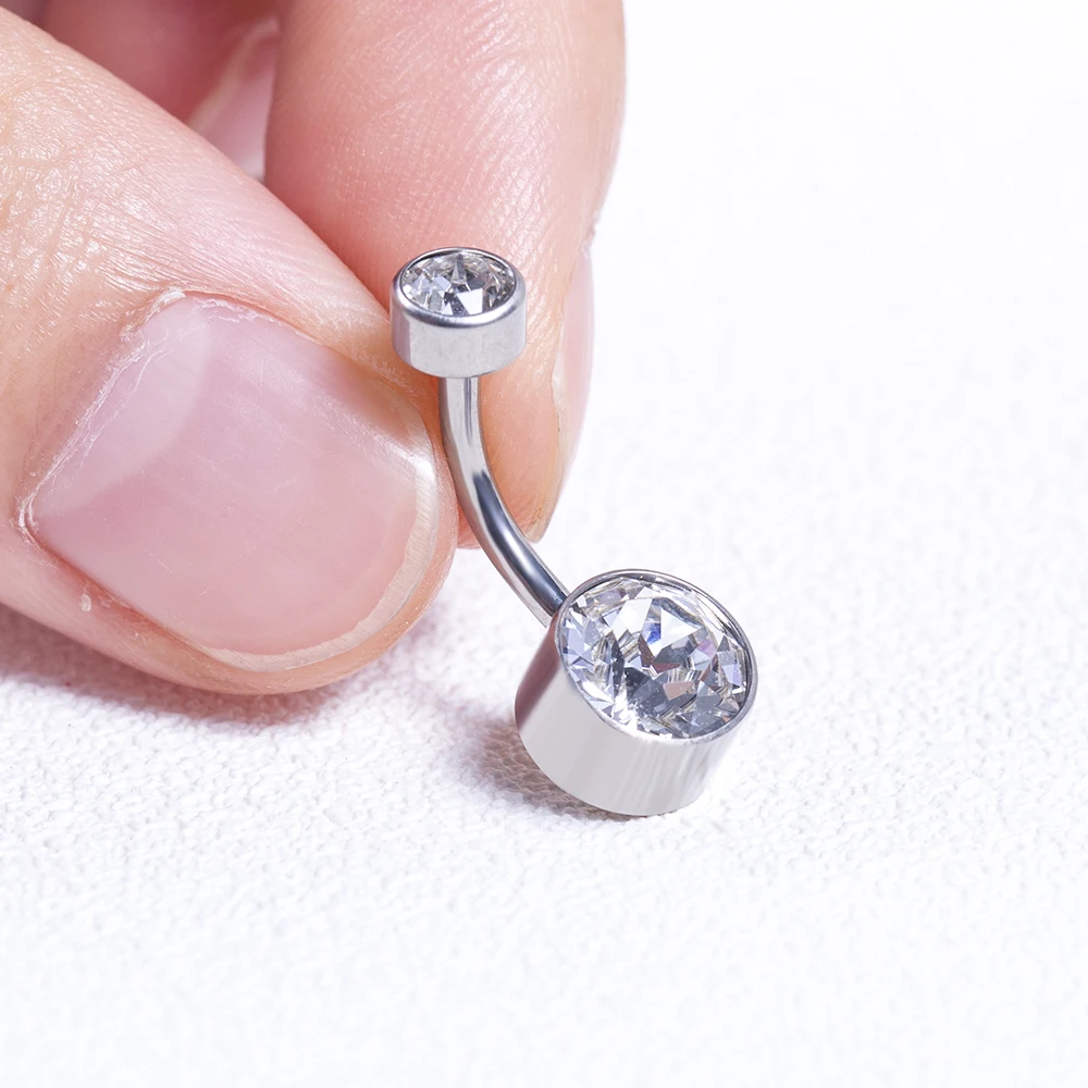 G23 Titanium Gem Stone Belly Button Rings Body Piercing Jewellery 14G Navel Piercing Ring Jewelry For Women piercing jewelry body piercing jewelry body jewelry belly button piercings