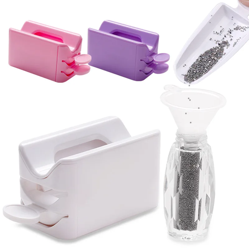 Double French Powder Box for Nail Glitter Powder Recycling portable nail tools,acrylic nail powder,nail powder