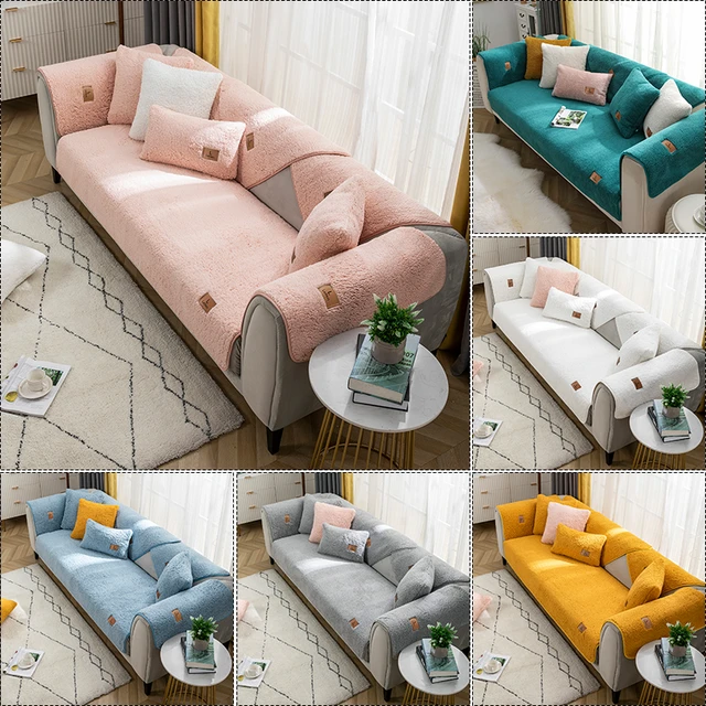Modern Luxury Faux Leather Couch Cover Waterproof Sectional Non-slip 2 3  Seater Sofa Slipcover Chair Furniture Protector Pets - AliExpress