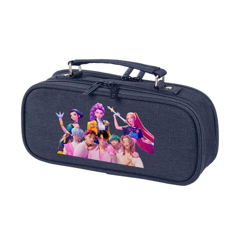 Trousse Grande Capacité K-Pop Huntrix - 20x7.5x10 Cm - Pour Écoliers, Étudiants, Maquillage