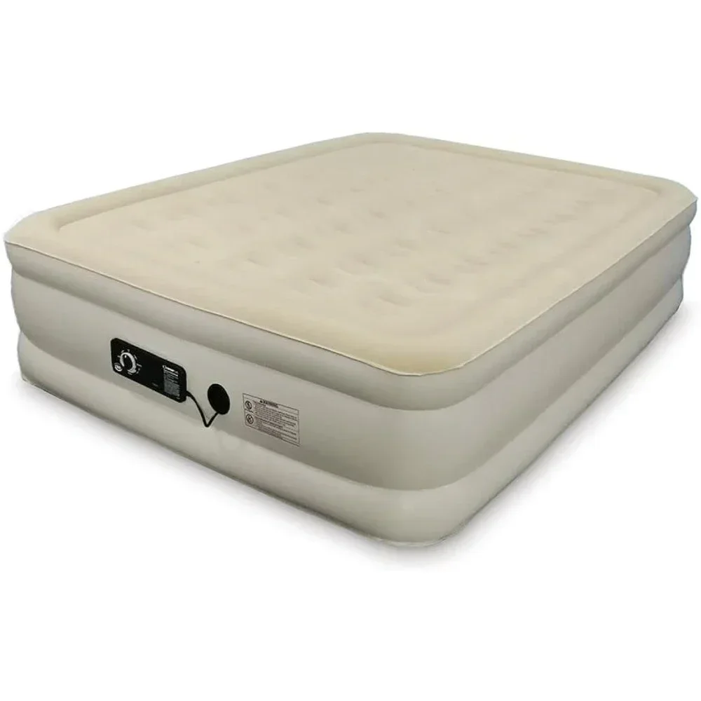 

Air Mattress with Never Flat Pump, Luxury Inflatable Mattress with Built in Air Pump, Heavy Duty Blow Up Air Bed