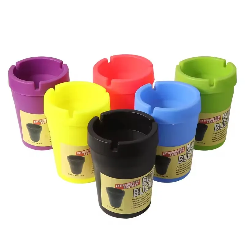 Protable Fireproof Car Ashtray Easy To Clean Hotel Household Drop-resistant Candy Color Office Home Ash Tray Accessories portable ashtray