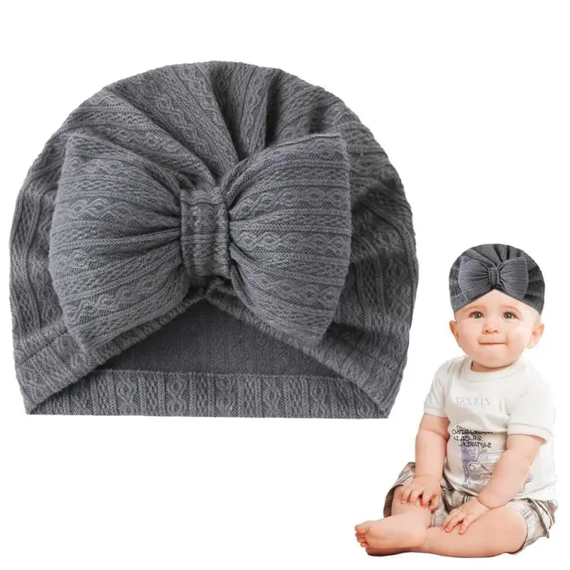 

Babies Girl Turban Bow Babies Beanie Hats Bow Knot Soft Stretchy Newborn Beanie Hospital Baby Hat Kids Head Wrap Nursery Turban