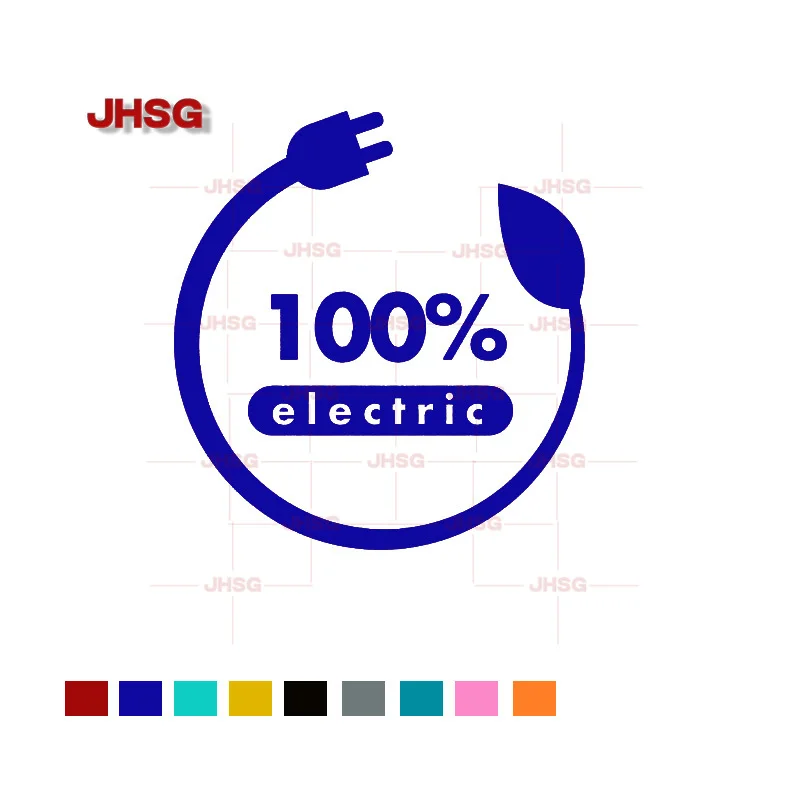 Autó matrica 100% Elektromos Jármű matrica Vízhatlan esőköpény bakelit Matrica 100% Elektromos Jármű alkatrészek PVC Magas légnyomású levegő minőségű matrica Egyéni