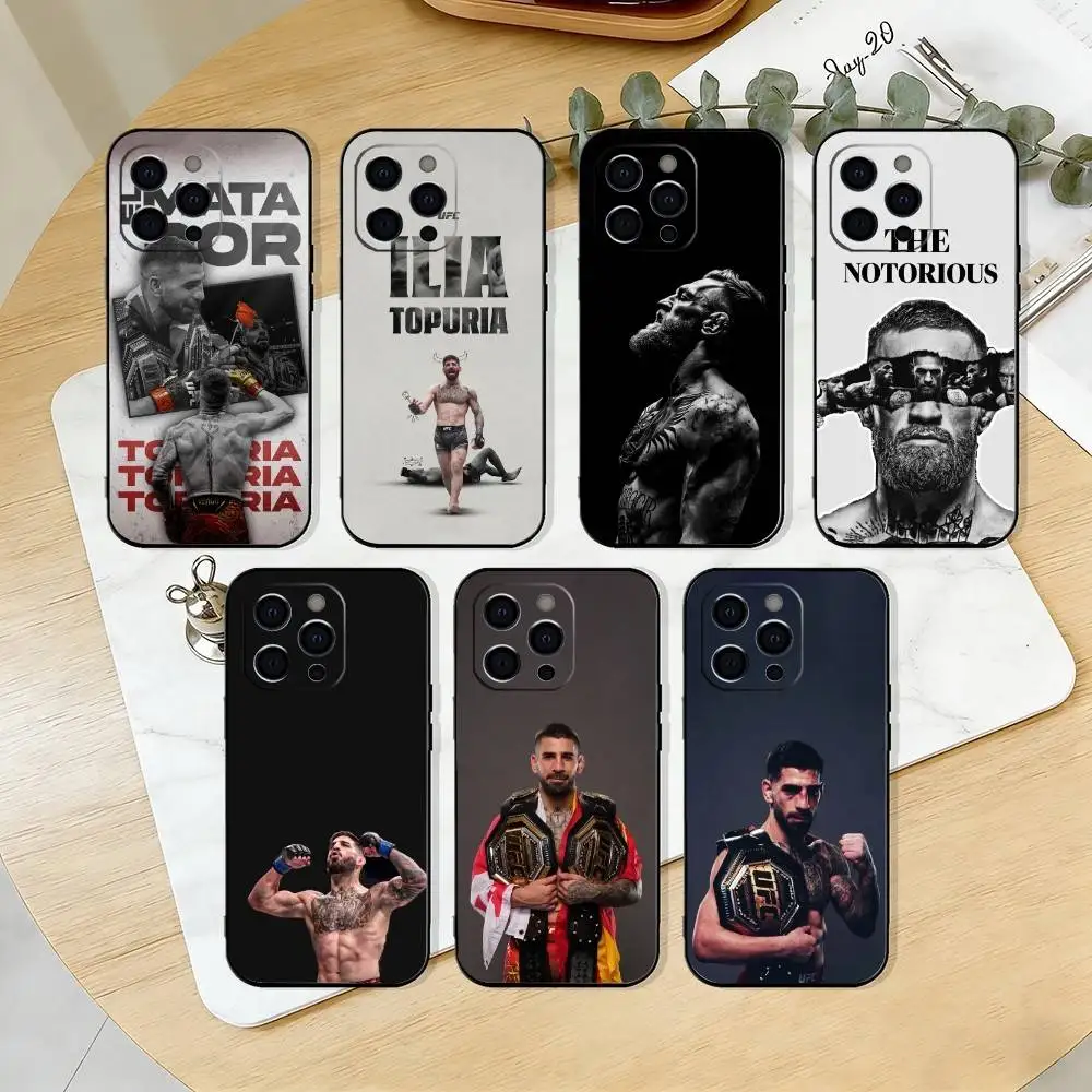 Black Soft Silicone Boxing Fighter Phone Case