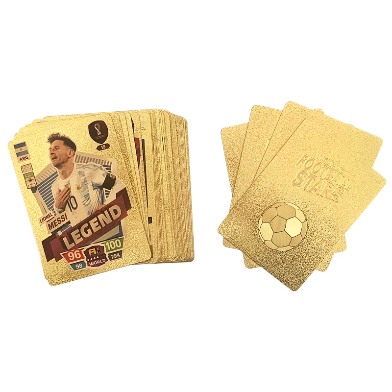 Football Trading Cards 27-55Pcs Ballsuperstar Colour Card Star Limited Edition Signature Series Children's Fan Gift Pack
