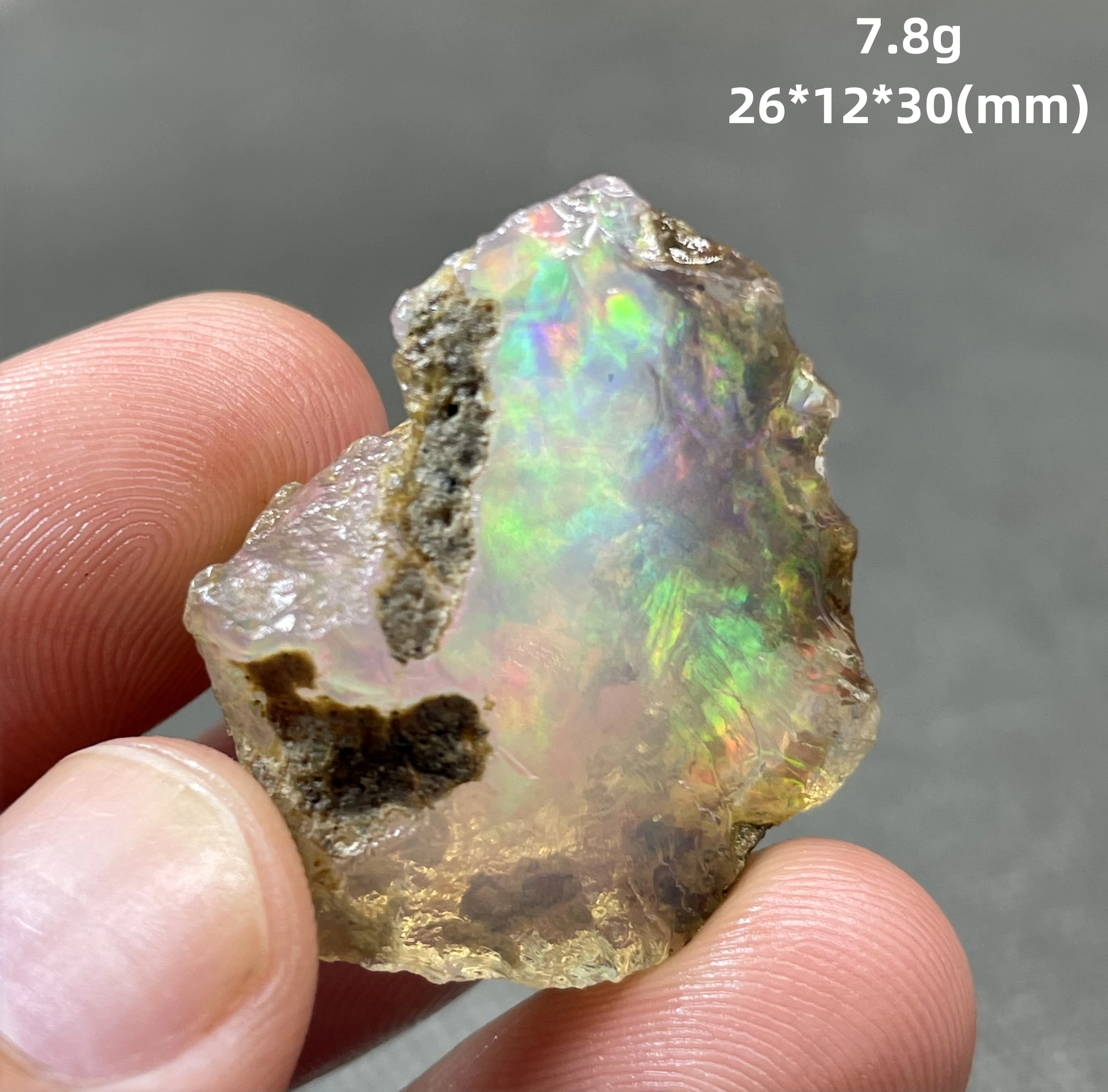 

BEST COLOR! 7.8g natural rare color Ethiopia water Opal gem mineral specimen stones and crystals healing crystals quartz