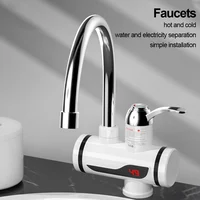 Robinet chauffant électrique instantané 3000W, chauffe-eau sans réservoir, température réglable, robinet à chauffage rapide numérique pour cuisine et salle de bain 5