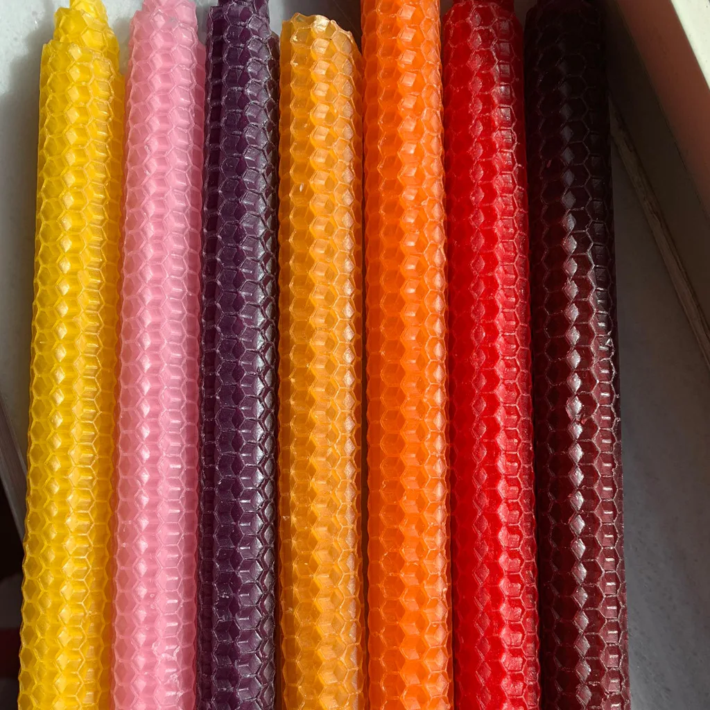 Craft Beeswax Wax Sheet Nest Base Sheet Honeycomb Wax Color Beeswax 20 * 20cm 10 Color