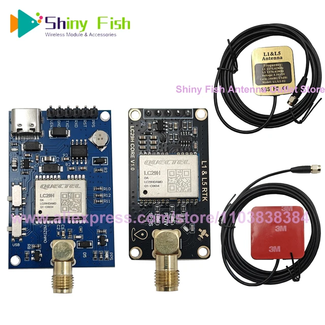 Quectel Waveshare LC29H Module LC29HDA RTK Positioning Core Board L1+L5 GPS Glonass Galileo GNSS Raspberry Pi Centimeter Level 3