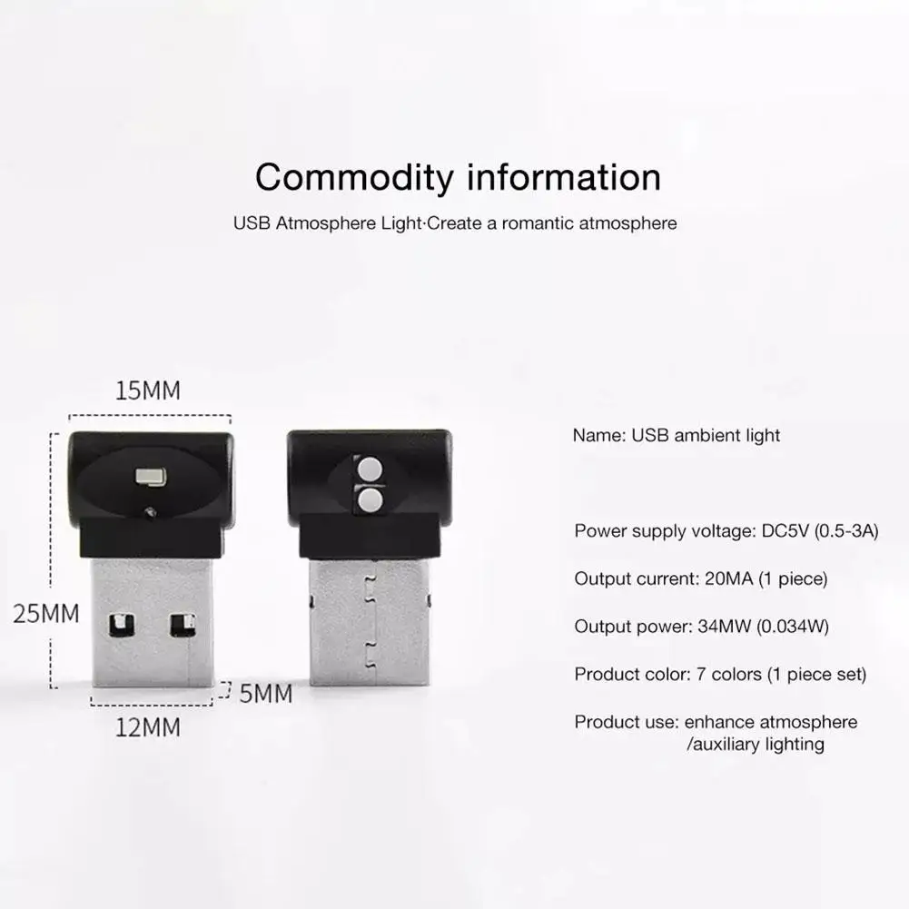미니 USB LED 야간 분위기 조명, 플러그인 5V 램프, 주변 조명, 인테리어 홈 장식, 자동차 데스크탑 벽