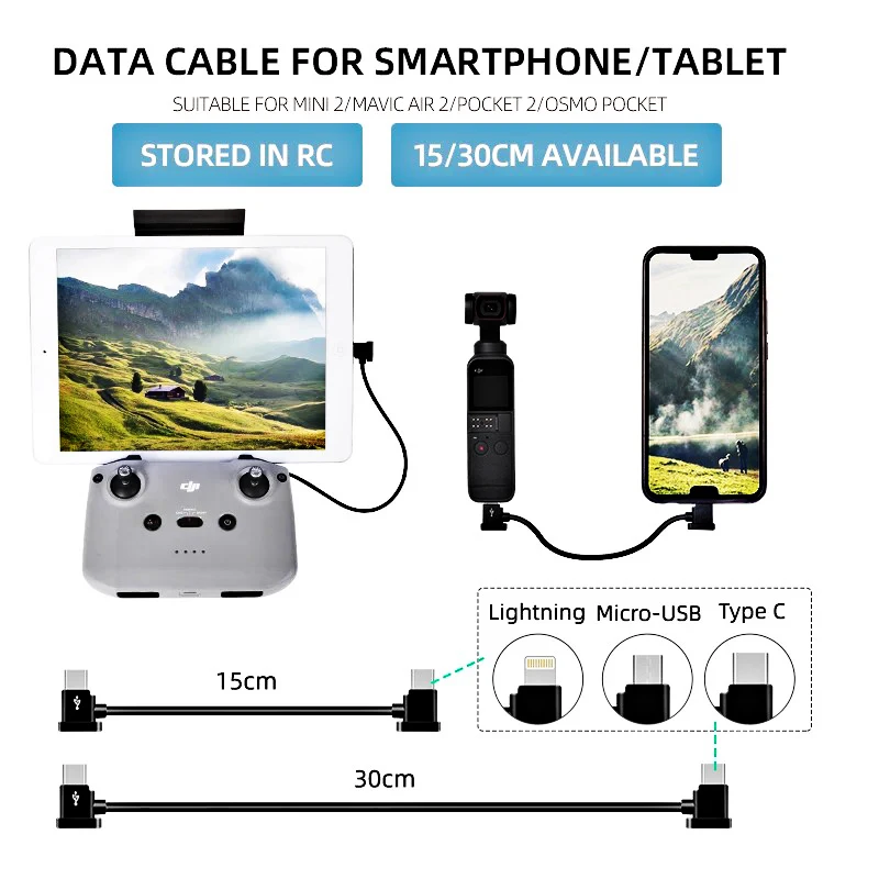Micro Usb Dji Osmo Mobile Charger Cable 3-in-1 PD Fast Charging