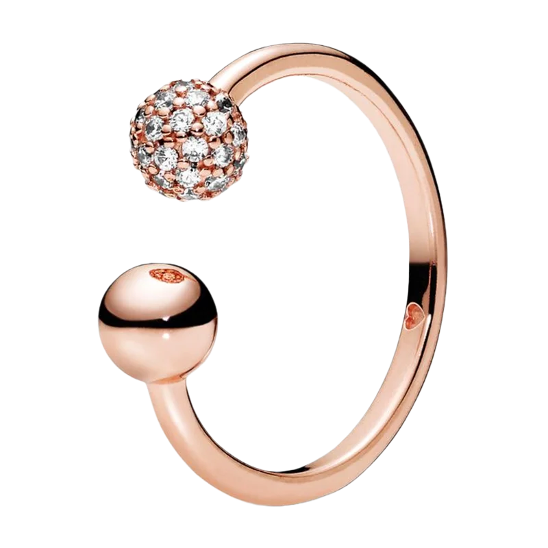 Rose Gold Bridal Sets Wedding Bands Couple Rings For Women Princess Tiara Wishbone String Of Bead Murano Glass Leaf Fine Jewelry