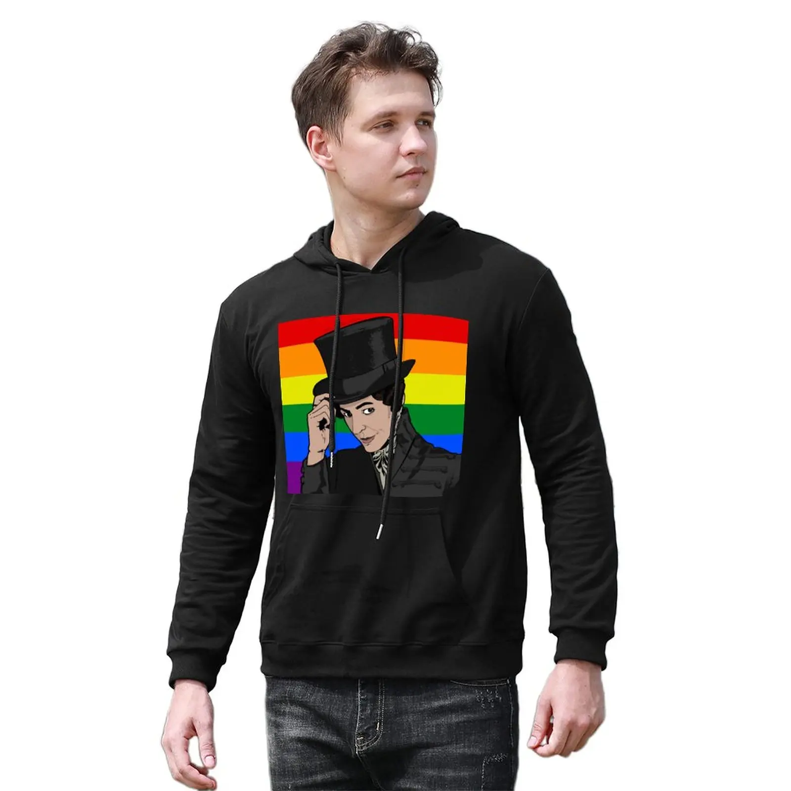 

Gentleman Jack Pride Hoodie Lister Sister Topcoat Pride Rainbow Outdoor Warm Hoodies Popular Oversize Cotton Pullover Hoodie Men