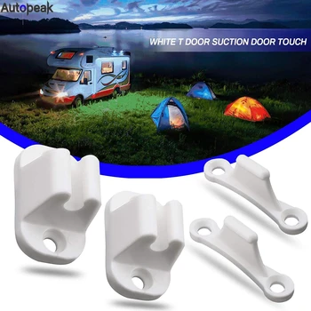 2Pcs Caravan RV Door Retainer Stopper Resile Catch Stay Limiters Camping Push Catch Holder Camper Motorhome Boat Trailer Nylon 1