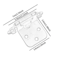 บานพับแบบสปริง 10 ชิ้น บานพับตู้ บานพับเฟอร์นิเจอร์ อุปกรณ์ฮาร์ดแวร์ ติดตั้งง่าย บานพับประตูตู้ 6