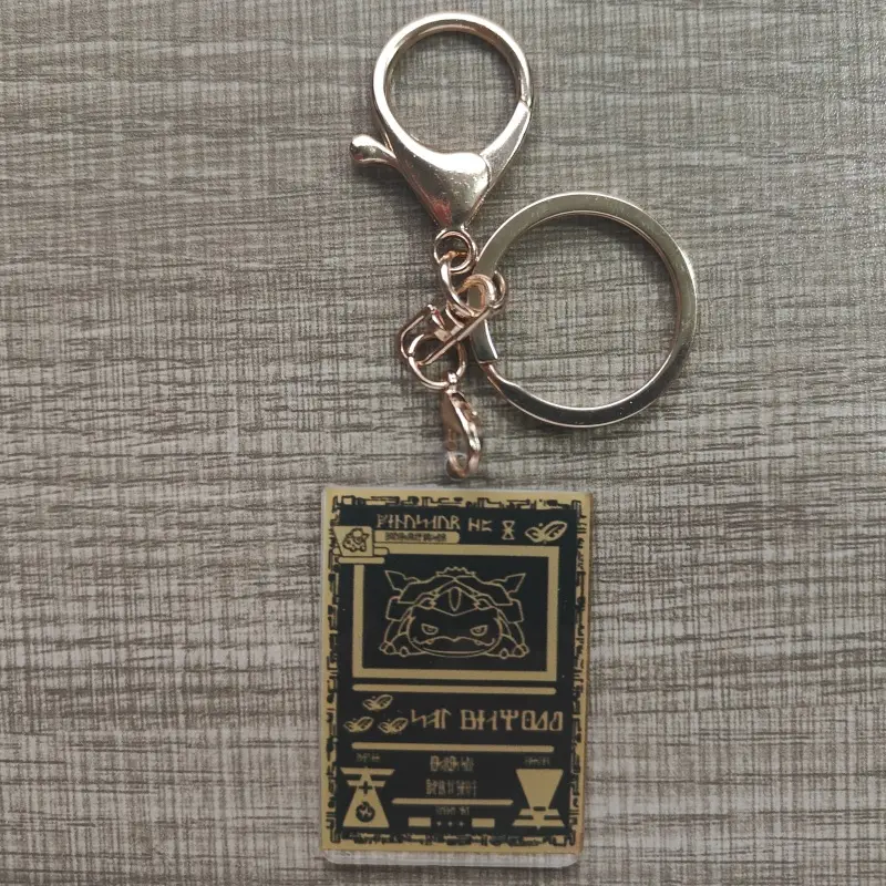 Pokemon Anime Small Card Key Chain Charizard Keychains Blastoise Venusaur Mewtwo Diy Acrylic Action Toy Figures Game Collection - Image 12