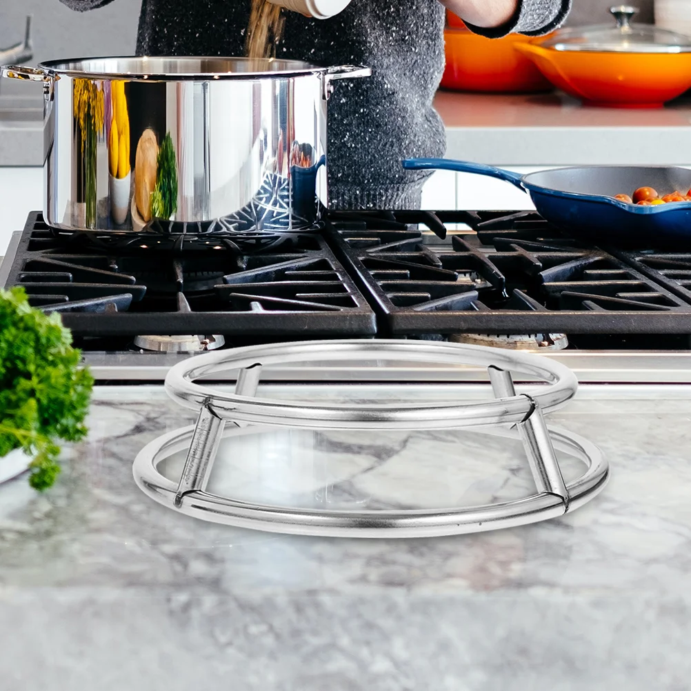 

Pot Holder Stuff for Kitchen Reusable Wok Stand Solid Ktchen Countertop Stainless Steel Pan Rack