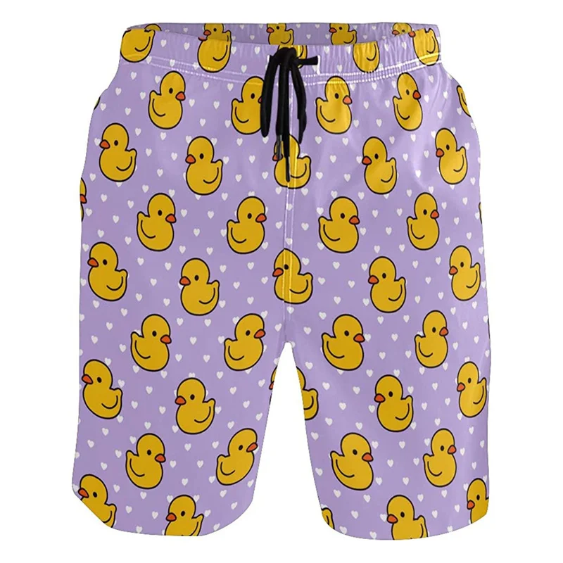 Animal Dog Flamingo Duck 3D Print Beach Shorts Men Kids Summer Swim Trunks Quick Dry Surf Board Shorts Street Short Pants 2