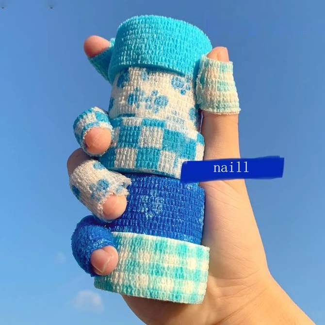 1 stücke Schützende Breite Nagel Finger Schutz Verband Atmungsaktive Elastische Selbst Klebe Verband Maniküre Werkzeuge Selbst-Haftende Band – Detail 4