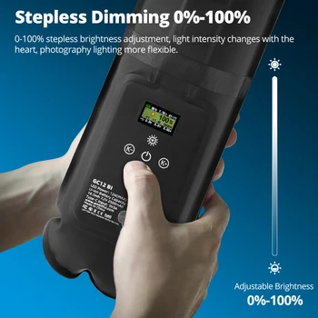 Ambitful GC12 Gold Crow 12 Flexible Photography Lighting Air Light 2700K-6500K Portable LED Soft Light Inflatable 4