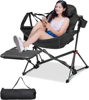 Adjustable Folding Camping Chair with Footrest 1