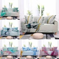 Modern Light Luxury Marble Style Sofa Cover All-inclusive Polyester L-shaped Sofa Quan Gai Home Living Room Big Sofa Fundas 2