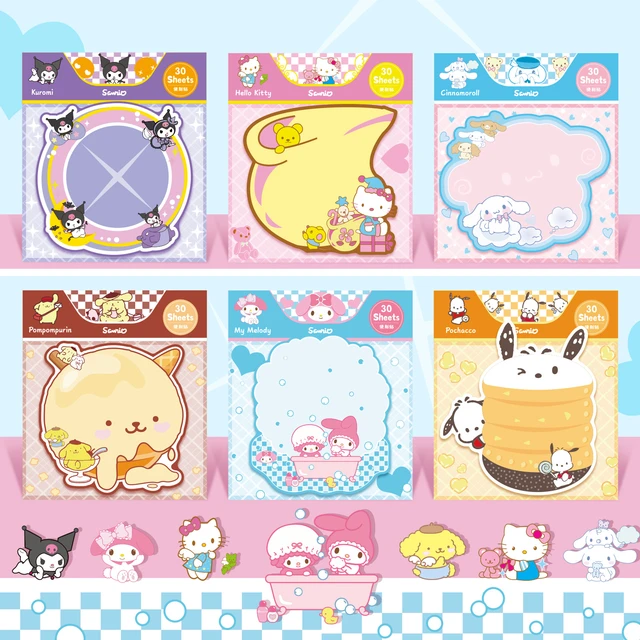 Adesivos My Melody fofos Sanrio Kawaii Kuromi 50 peças de adesivos