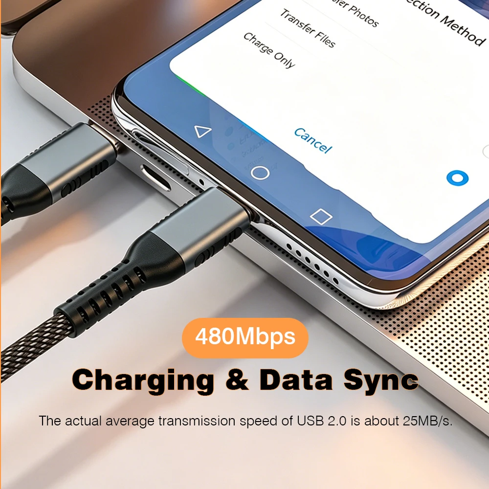 UGOURD 240W PD 3.1 USB C to C 케이블 & 100W Type-C to Type-C 고속 충전 케이블 헤비듀티 브레이디드 나일론 USB2 충전 케이블 1m 2m