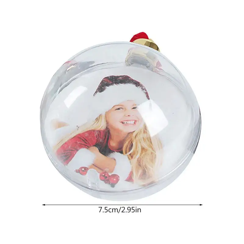 Christmas Photo Insert Ball Christmas Transparent Photo Ball Festive Personalize Gift X-mas Tree Hanging Decor Kids Gift christmas decorations