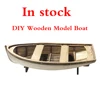 In Stock 1/24 Wooden Boat 138mm 208mm Canoe Life Raft DIY Handmade Kit Boat Type Toys 1