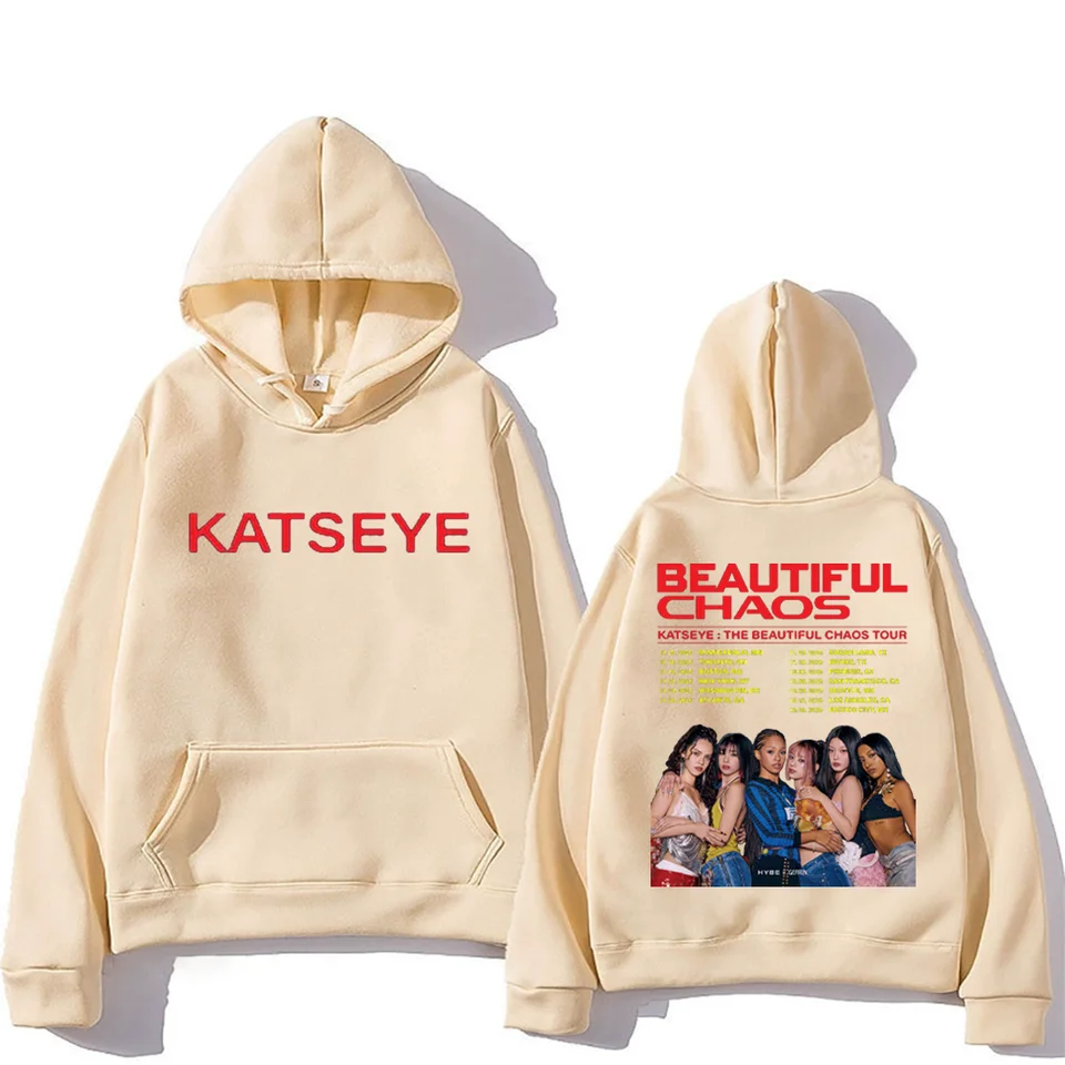 KATSEYE The Beautiful Chaos Tour Merch - Sudadera Con Capucha Unisex De
