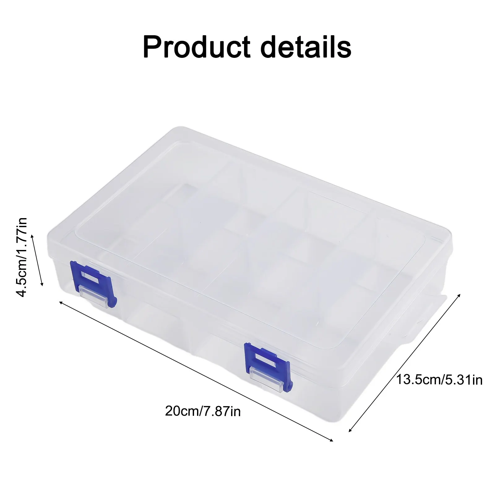 Tools Storage Box Adjustable 8Grids Compartment Plastic Storage Box Screw Holder Case Organizer 20*13.5*4.5cm Pill Hardware Tool 2