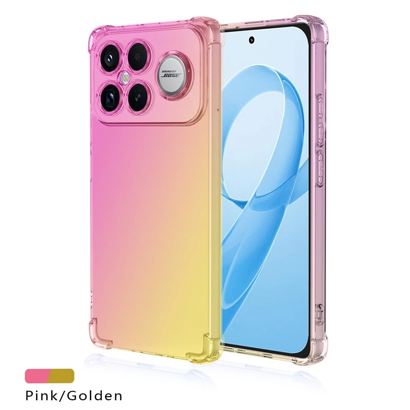 Shockproof Gradient TPU Case - Clear Protective Cover Shell