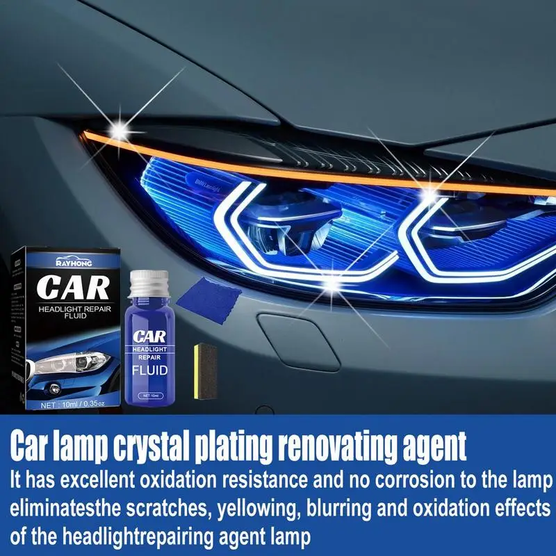 Headlight Polish Liquid Ultra Headlight Restoration Kit Automotive Headlight  Cleaner Easy Heavy-Duty Car Scratch Remover