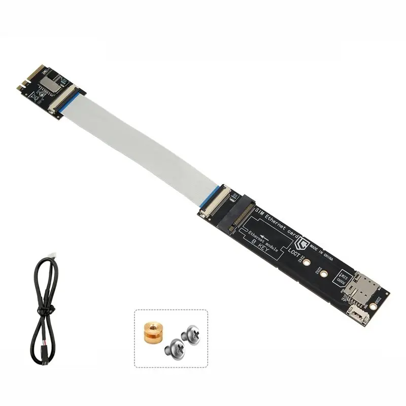 TA-M.2 A+E 키 - M.2 B-키 3G/4G/5G 네트워크 모듈은 M.2 B 키 모듈/USB/Pcie 신호를 지원합니다. SIM 카드 슬롯
