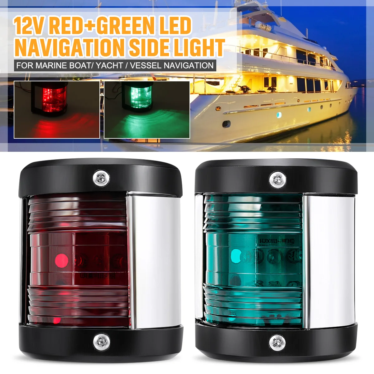 2PCS LED Navigation Light 10V-30V For Marine Boat Yacht Truck Trailer Van  Starboard Port Side Light Signal Warning Lamp - AliExpress