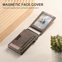 Capa de luxe en cuir PU de haute qualité pour hommes, portefeuille avec fente pour cartes, boîte à cartes, appuyez sur le bouton, éjecère automatiquement la carte 3